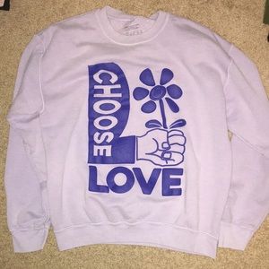 Urban Outfitters Choose Love Overdyed Crewneck